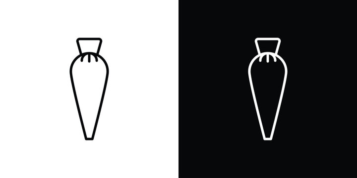 Pastry bag icon line graphic group. EPS10