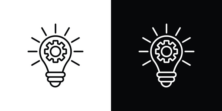 Implementation icon line graphic group. EPS10