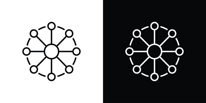 Multichannel icon line graphic group. EPS10