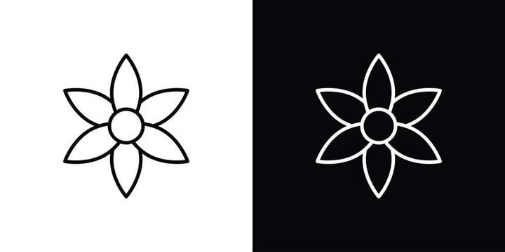 Hypericum icon line graphic group. EPS10