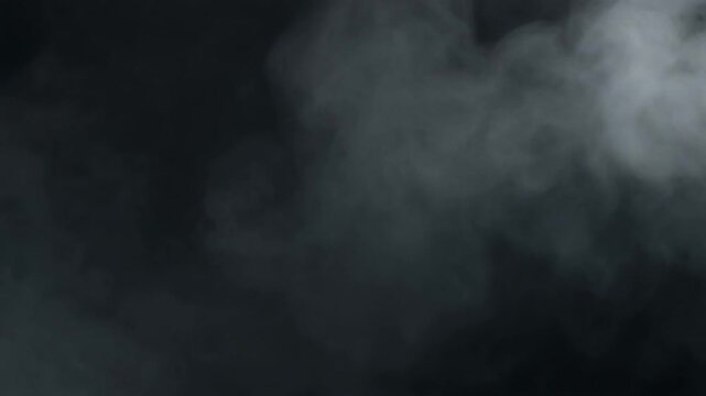 Dense charcoal smoke drifts naturally across a dark background with elegant layered movement. Ideal for luxury branding, cinematic overlays, presentations, websites, and premium editorial motion graph