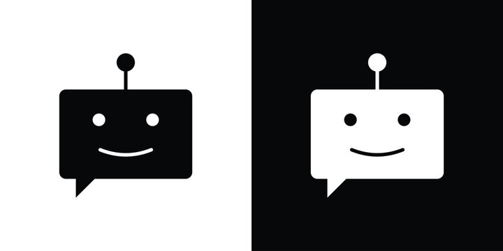 Chat bot assistance icon for banner designs