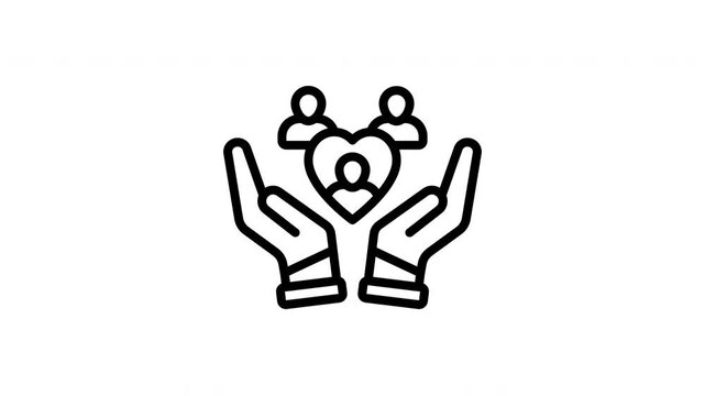 corporate social responsibility animated icon