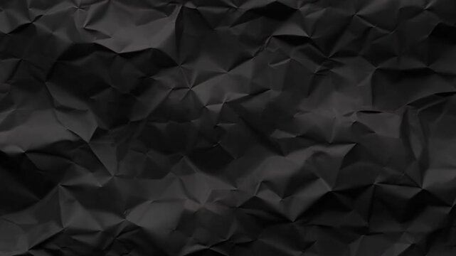 Dark Crumpled Black Paper Texture Background Animation