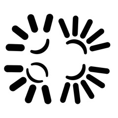 Fototapeta premium Abstract radial sunburst pattern graphic.