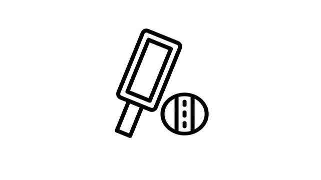 cricket bat animated icon