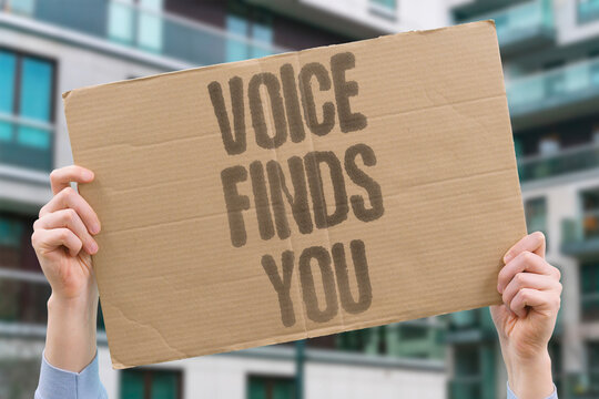 "Voice Finds You" Connection can appear when you least expect it. PEOPLE. VOICE. FINDS. CONNECTION. EXPECT.