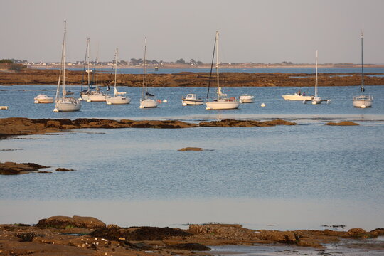 Port de Lomener, commune de Ploemeur, pays de Lorient (Bretagne, Morbihan, France)