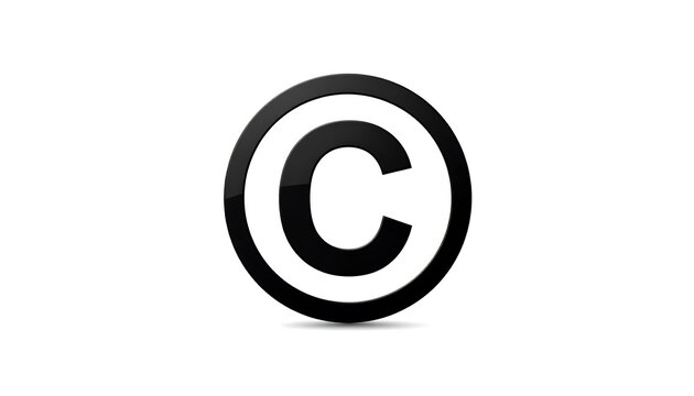 Black copyright symbol on white background.