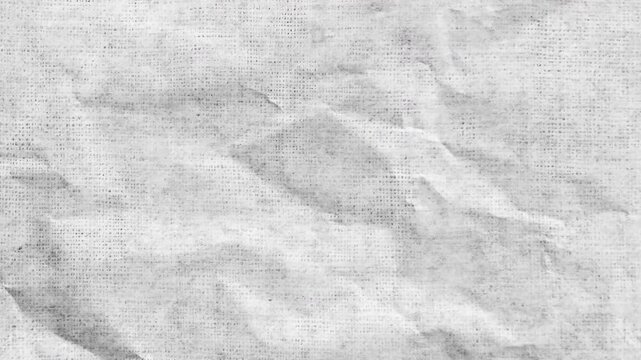 Crumpled Paper Texture Background Animated Stop Motion 4K. Vintage texture video effect overlay 