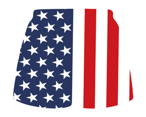 Fototapeta premium american flag on white background