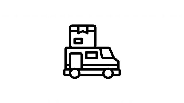 delivery van animated icon