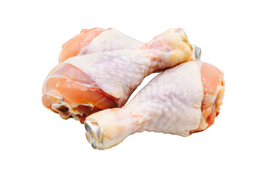 Raw Chicken Drumstick And Thigh Meat Close Up transparent background