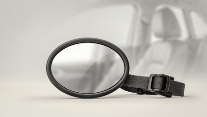 Fototapeta premium Rear-Facing Car Seat Mirror with Adjustable Strap