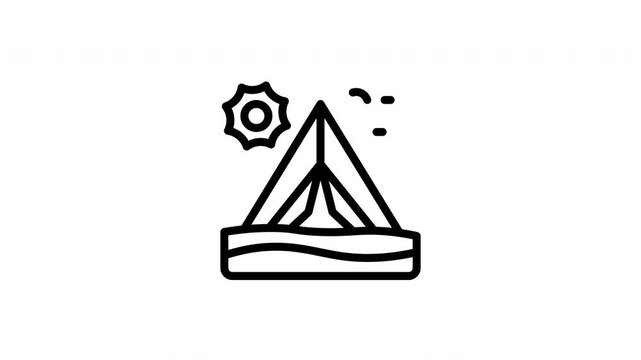 desert tent animated icon
