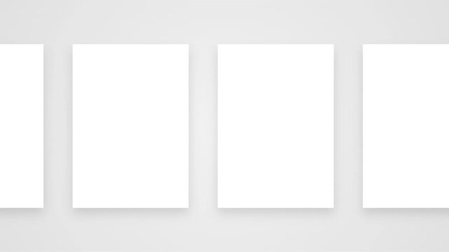 Professional Minimalist Branding Mockup Animation with Blank Paper Sheets for Portfolio and Social Media Presentation 4k video