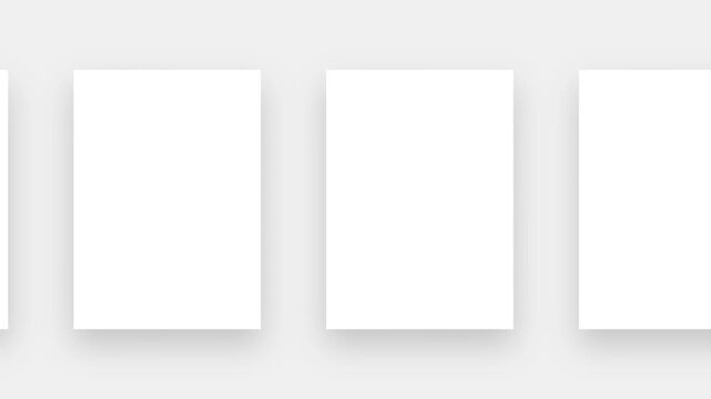 Branding Identity Template Animation featuring Blank Paper Mockups for Business Cards or Magazine Layouts 4k video