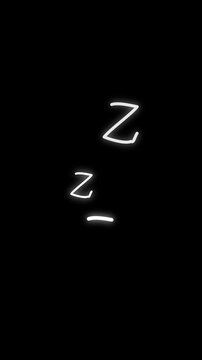 Animated sleep z icon, gentle loop motion graphic for rest and night time