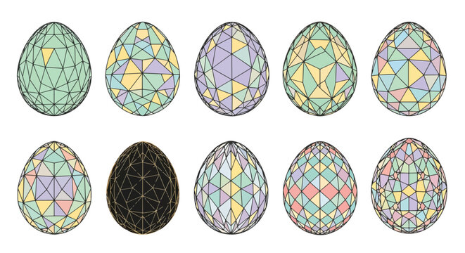 Colorful mandala patterns arranged in circular grid.