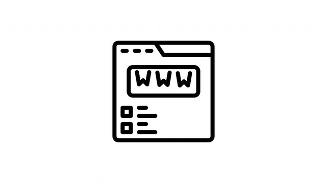 domain name animated icon