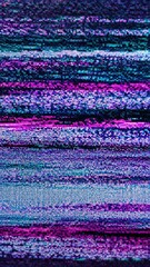 Obraz premium Abstract Digital Glitch Art Background with Horizontal Lines and Vibrant Colors.
