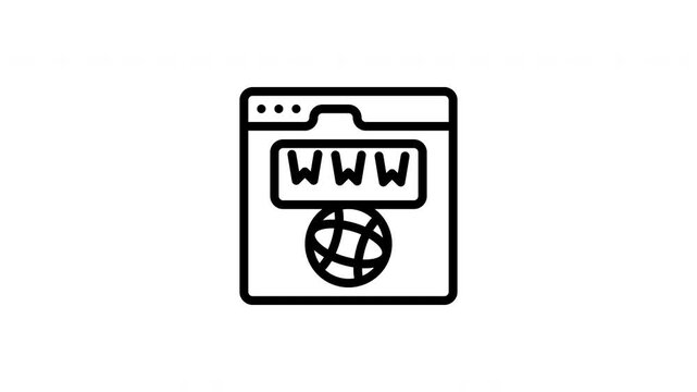 domain name animated icon