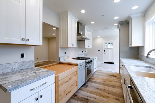 New Modern Kitchen Furniture Assembly In Progress