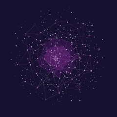 Fototapeta premium Abstract network connection data science concept