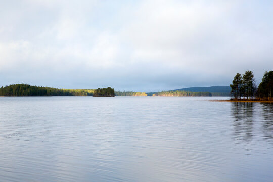Foggy landscape in Northern Finland.