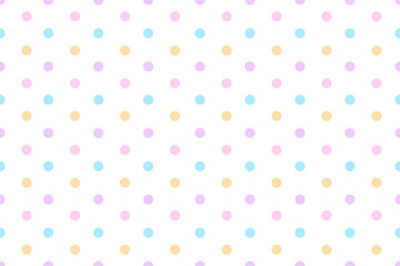 Pastel polka dots colorful seamless pattern © Piyanat