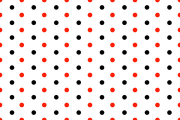 Retro red polka dots seamless pattern  © Piyanat