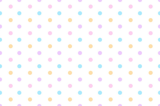 Pastel polka dots colorful seamless pattern