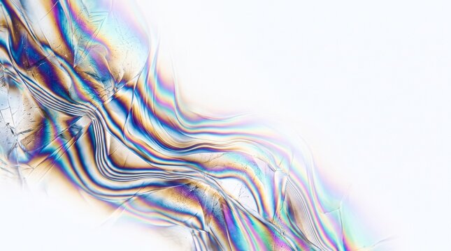 ​Abstract background of vibrant polarized light interference patterns and optical stress refraction

