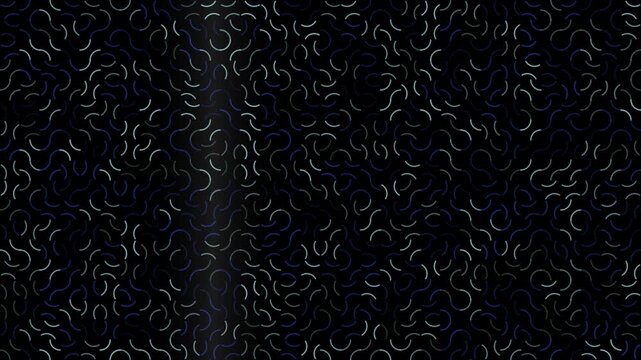 Dark background featuring an endless looping seamless pattern of wavy lines