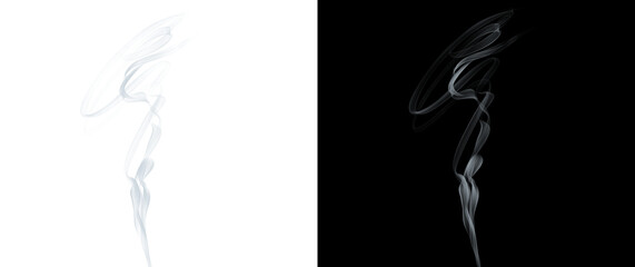 smoke curl isolated on transparent background, natural vapor overlay with soft atmospheric texture for cinematic graphics, visual effects and photo editing PNG © Mas