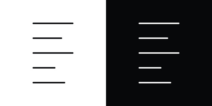 Align left icon outline symbol pack