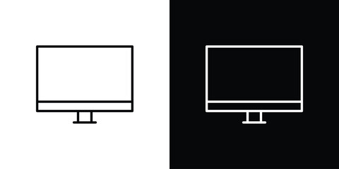 Computer screen icon outline symbol pack © Annimo