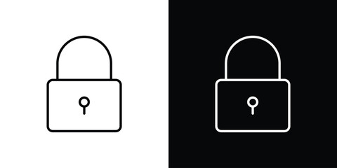 Lock icon outline symbol pack © Annimo