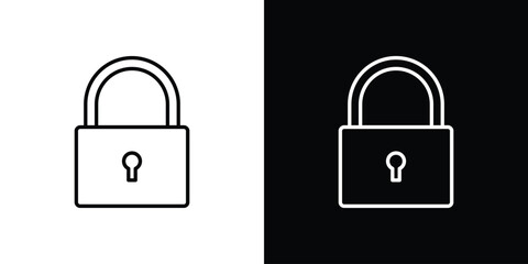 Lock icon outline symbol pack © Annimo