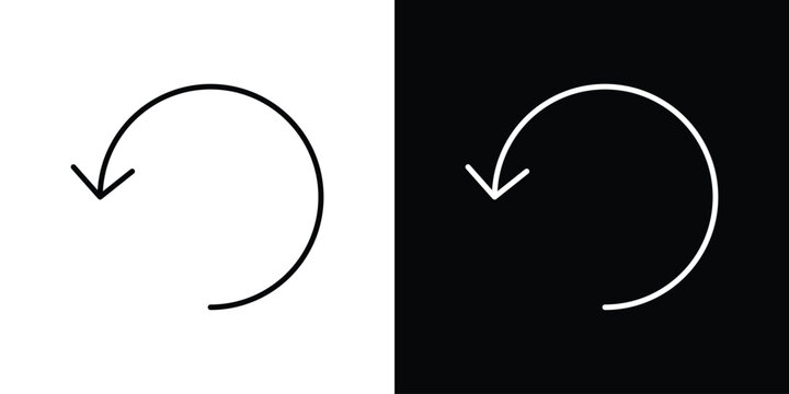 Undo icon outline symbol pack