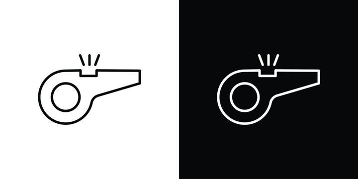 Whistle icon outline symbol pack