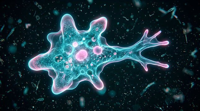 Amoeba Under Microscope, Microscopic Life Forms