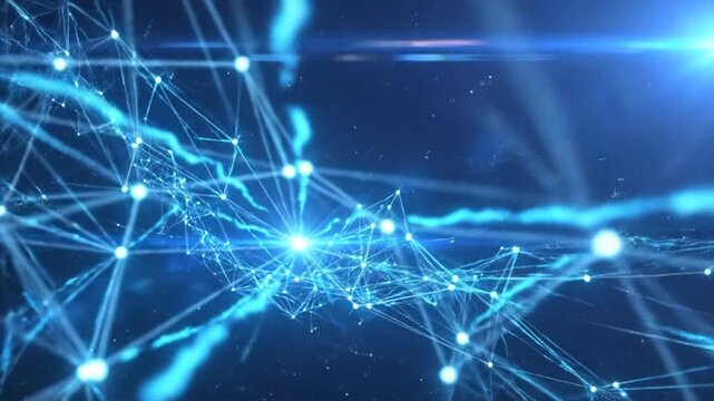 Abstract digital network connections in deep space