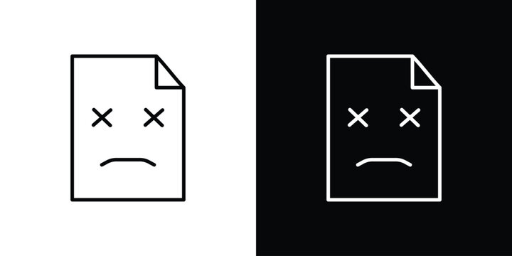 Broken Image icon vector symbol bundle