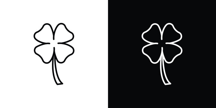 Clover icon vector symbol bundle