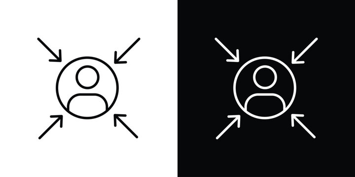 Customer centricity icon vector symbol bundle