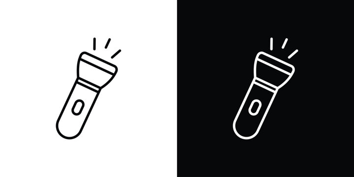 Flashlight icon vector symbol bundle