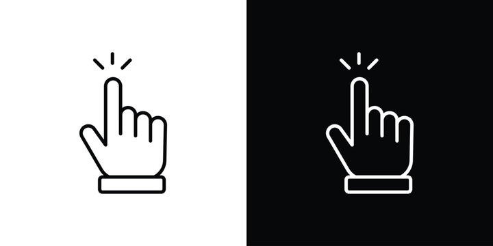 Hand cursor icon vector symbol bundle