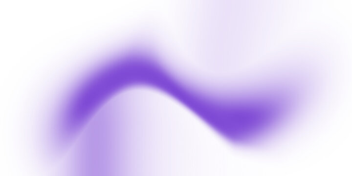 Abstract glowing purple and violet curved neon light wave motion background element.