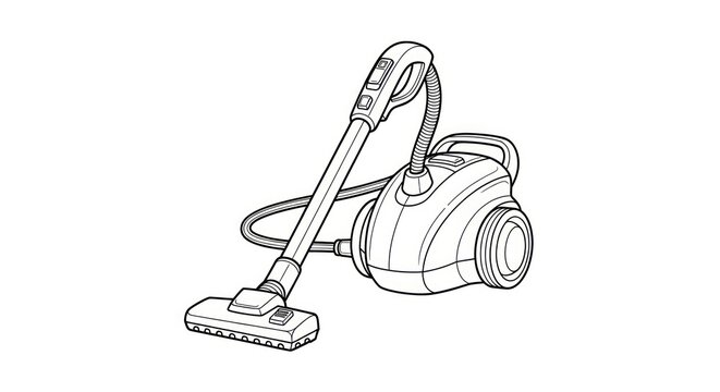 vacuum cleaner line drawing.